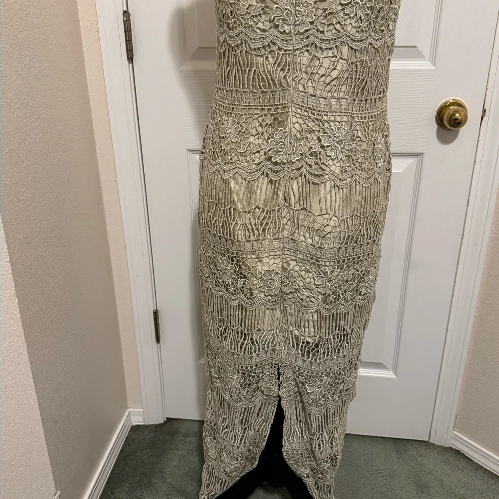 Montage by Mon Cheri Lace Maxi Dress in Cream - Picture 4 of 5